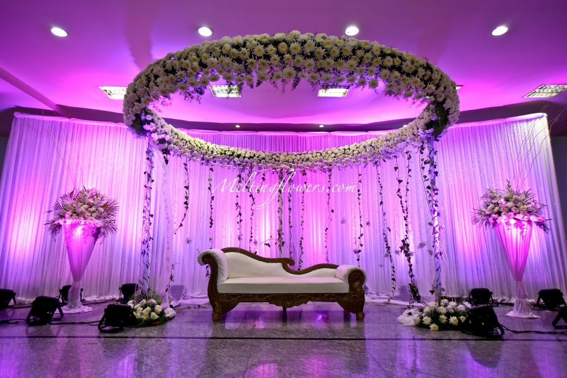 Indian Muslim Wedding Décor  Wedding Decorations, Flower 