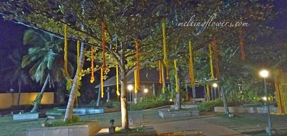 wedding decoration with flower garlands wedding decoration with flower garlands