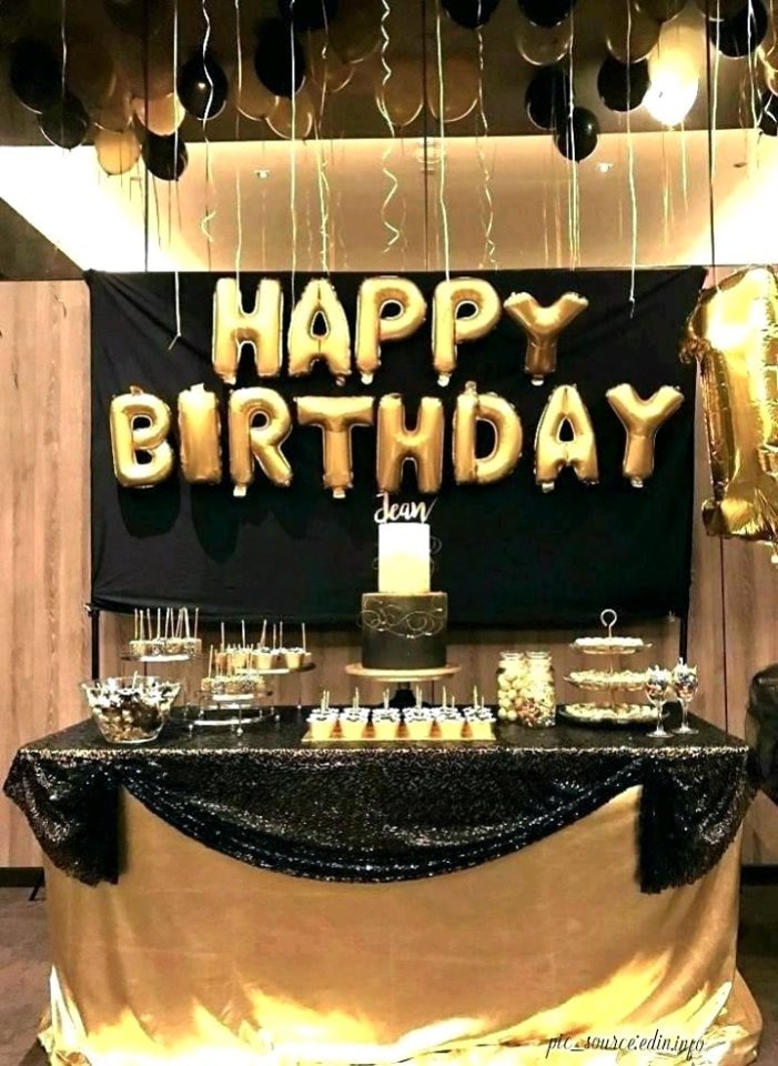 gold and black birthday decor Wedding Decorations, Flower Decoration